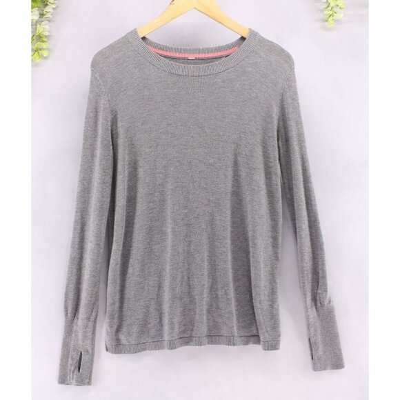 Lululemon Women's Viscose Blend Bring It Backbend Sweater Heathered Grey Sz 8 - Picture 1 of 11